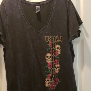 Womens harley davidson v-neck shirt